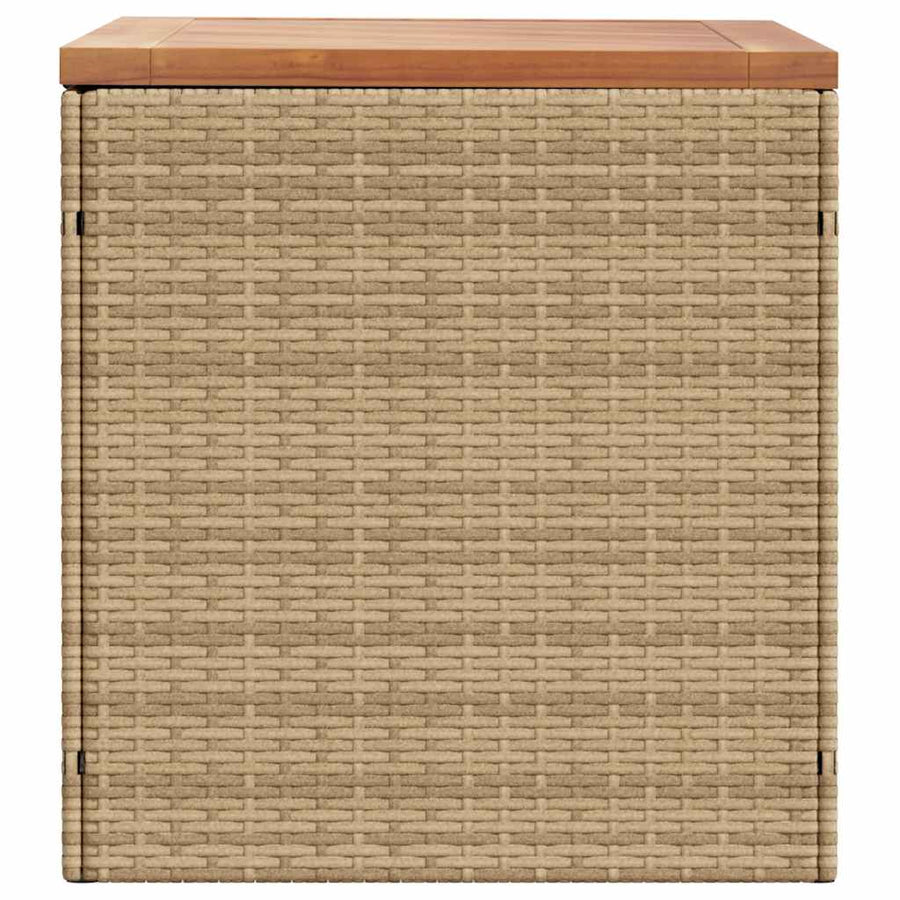 Tuinbox Poly Rattan En Acaciahout 110 x 50 x 54 cm
