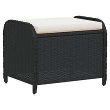 Tuinkruk Met Kussen 58X46X46 Cm Poly Rattan Zwart
