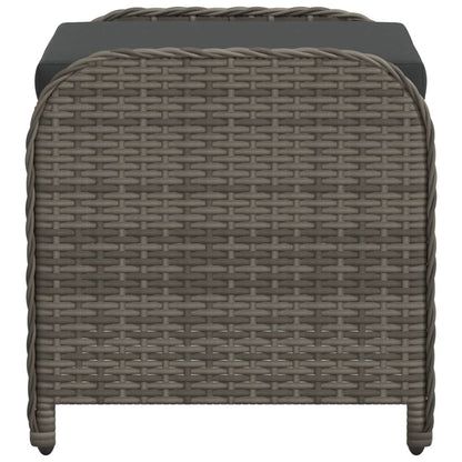 Tuinkruk Met Kussen 58X46X46 Cm Poly Rattan Grijs