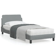 Bedframe 80x200 cm stof lichtgrijs