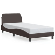 Bedframe Zonder Matras Stof 80 x 200 cm Donkerbruin