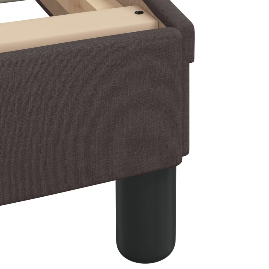 Bedframe Zonder Matras Stof 80 x 200 cm Donkerbruin