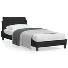 Bed frame with headboard "Dover" 80x200 cm velvet black