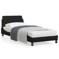 Bed frame "Dover" faux leather black 80x200 cm