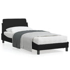 Bed frame "Dover" faux leather black 80x200 cm