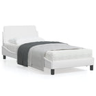 Bedframe 80x200 cm kunstleer wit