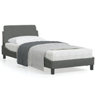 Bed frame "Dover" 90x190 cm fabric dark grey