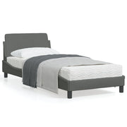 Bedframe 90x190 cm donkergrijs stof