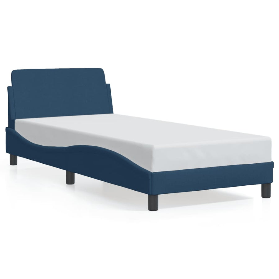 Bedframe met hoofdeinde "Dover" 90x190 cm stof blauw