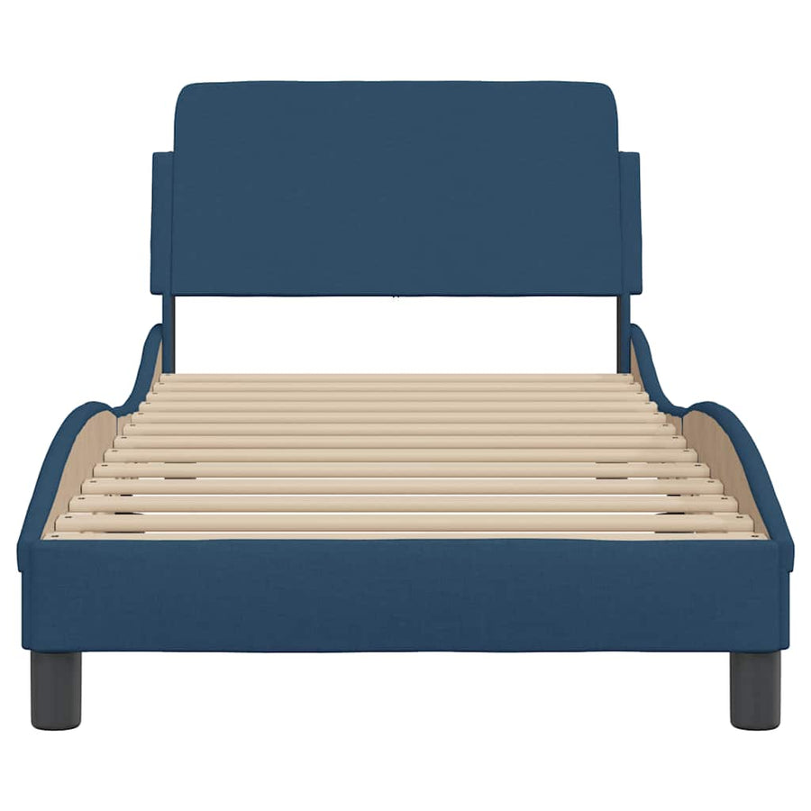 Bedframe met hoofdeinde "Dover" 90x190 cm stof blauw