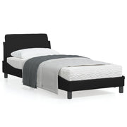 Bedframe kunstleer zwart 90x190 cm
