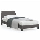 Bedframe grijs 90x190 cm kunstleer