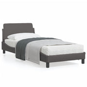 Bedframe grijs 90x190 cm kunstleer