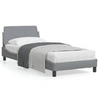 Bed frame "Dover" 90x200 cm fabric light grey