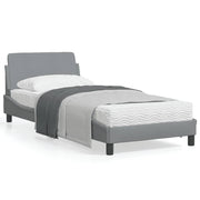Bedframe 90x200 cm stof lichtgrijs