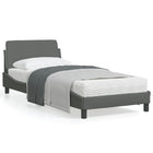 Bed frame "Dover" 90x200 cm fabric dark grey