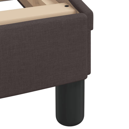 Bedframe Met Hoofdbord Stof Donkerbruin 90X200 Cm