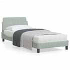 Bedframe 90x200 cm lichtgrijs fluweel