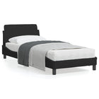 Bed frame with headboard "Dover" 90x200 cm velvet black