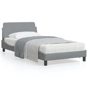 Bedframe 100x200 cm stof lichtgrijs