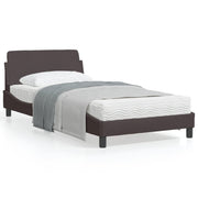 Bedframe 100x200 cm stof donkerbruin