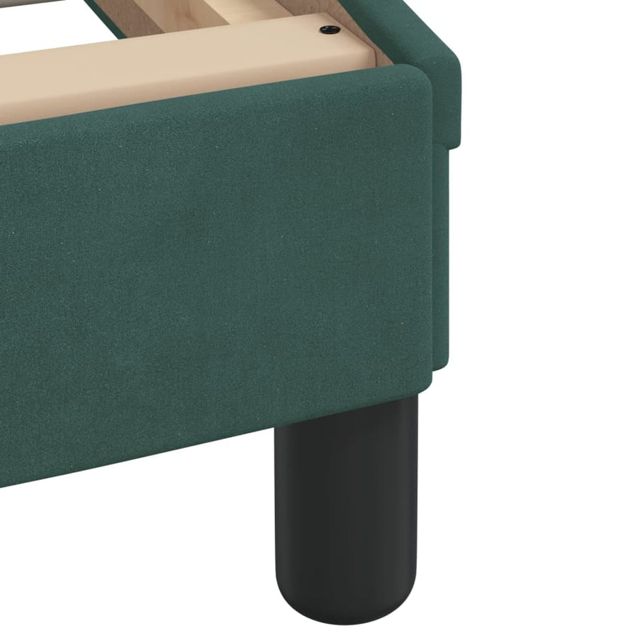 Bedframe Met Hoofdeinde Fluweel Donkergroen 100X200 Cm