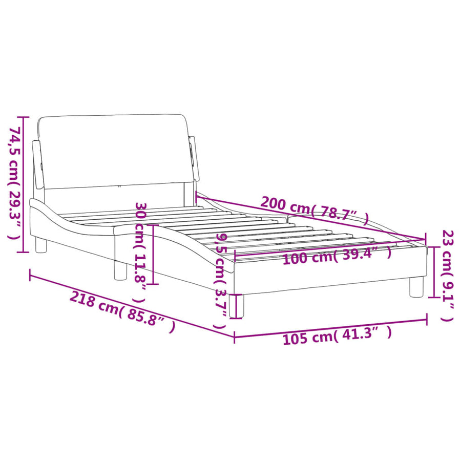 Bedframe Met Hoofdeinde Fluweel Donkergroen 100X200 Cm