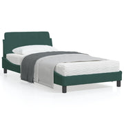 Bedframe 100x200 cm fluweel donkergroen
