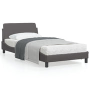 Bedframe grijs 100x200 cm kunstleer