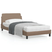 Bedframe 100x200 cm kunstleer cappuccino