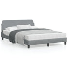 Bed frame "Dover" 120x200 cm fabric light grey