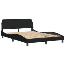 Bedframe Met Hoofdbord Stof Zwart 120X200 Cm
