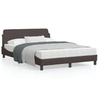 Bed frame "Dover" 120x200 cm dark brown fabric
