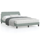 Bedframe 120x200 cm fluweel lichtgrijs