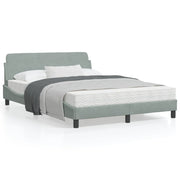 Bedframe 120x200 cm fluweel lichtgrijs