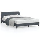 Bed frame "Dover" 120x200 cm velvet dark grey