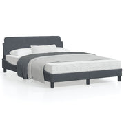 Bedframe 120x200 cm fluweel donkergrijs