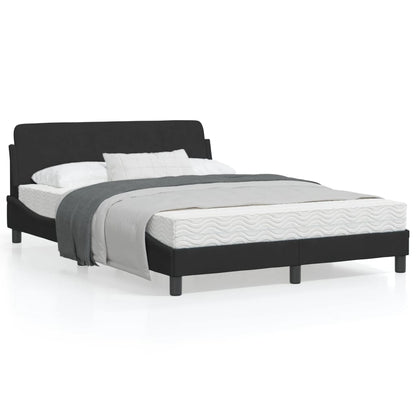 Bedframe Met Hoofdeinde Fluweel Zwart 120X200 Cm