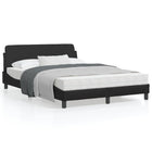Bed frame "Dover" faux leather black 120x200 cm
