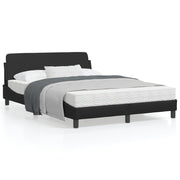 Bed frame "Dover" faux leather black 120x200 cm