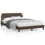 Bed frame "Dover" faux leather brown 120x200 cm