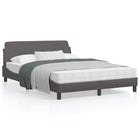 Bed frame "Dover" faux leather grey 120x200 cm