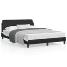 Bed frame "Dover" faux leather black and white 120x200 cm