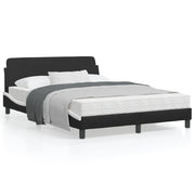 Bed frame "Dover" faux leather black and white 120x200 cm