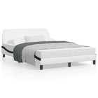 Bed frame "Dover" faux leather black and white 120x200 cm