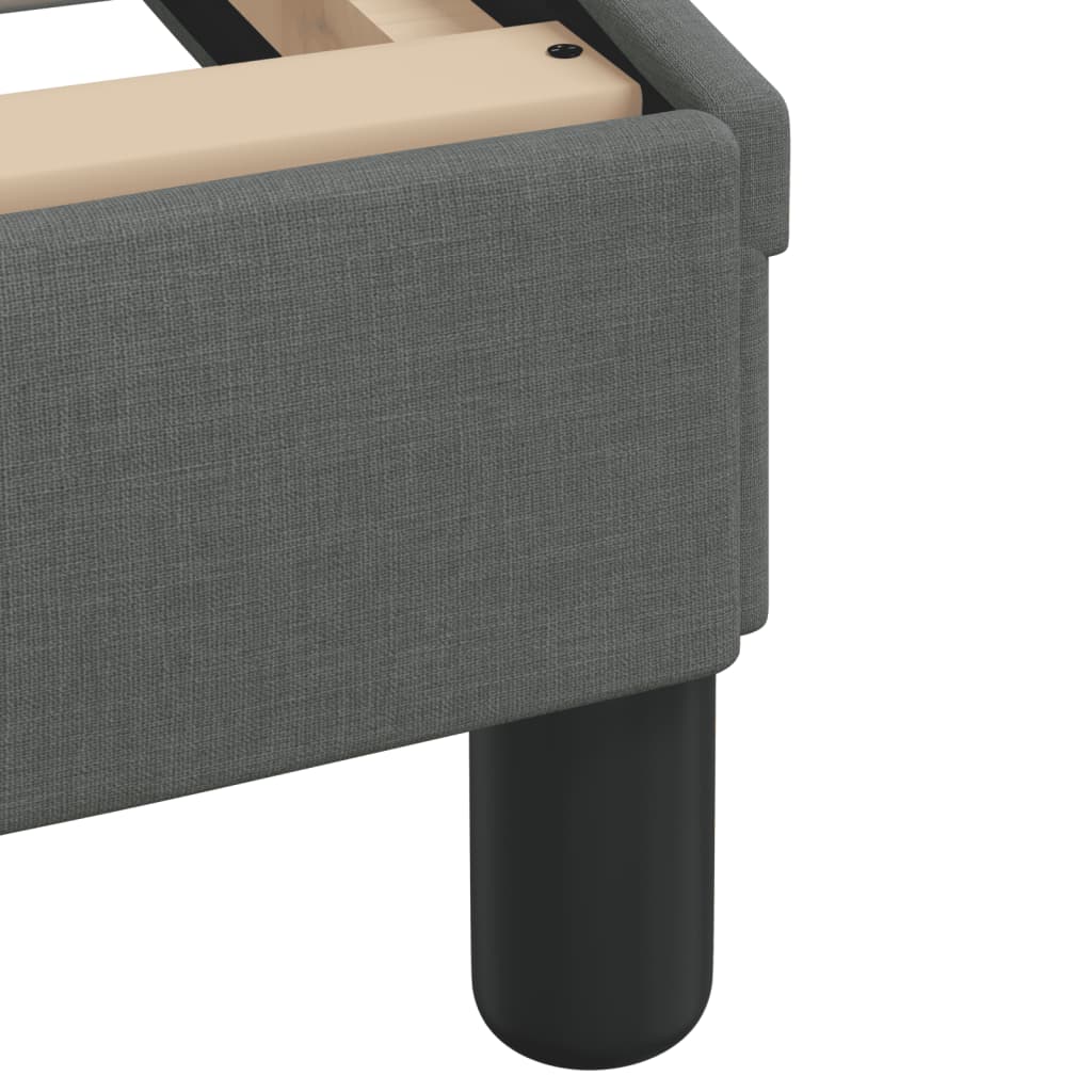 Bedframe Met Hoofdbord Stof Donkergrijs 140X190 Cm