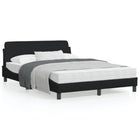 Bed frame "Dover" fabric black 140x190 cm