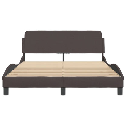 Bedframe Met Hoofdbord Stof Donkerblauw 140X190 Cm