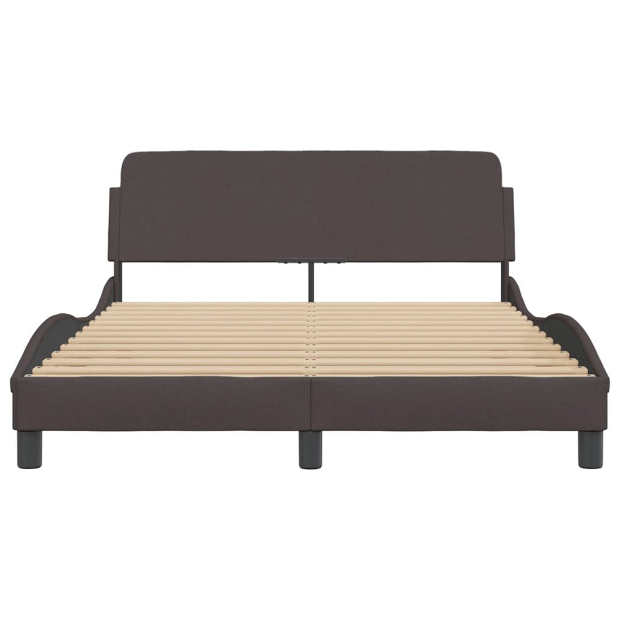 Bedframe Met Hoofdbord Stof Donkerblauw 140X190 Cm