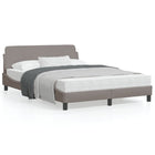 Bed frame "Dover" fabric taupe 140x190 cm